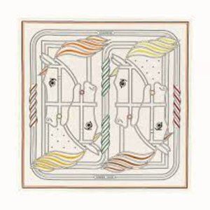 ISO Hermes Quadrige Scarf in White